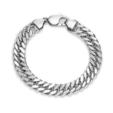White Gold Flat Curb Link Bracelet - Dracakis Jewellers